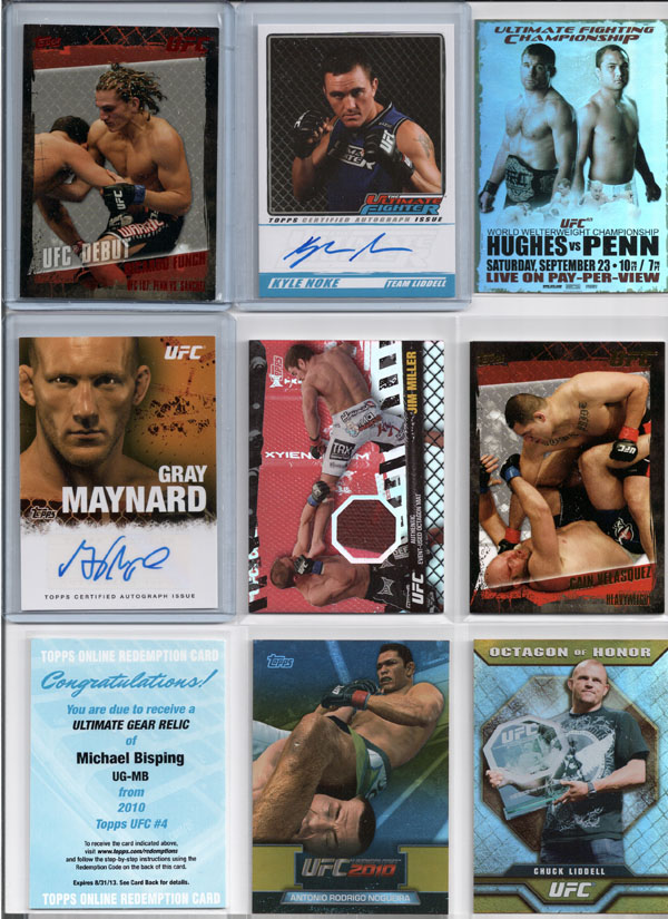 2010 Topps UFC Series 4 MMA Trading Cards