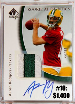 Top 10 eBay Football Card Sales: Aaron Rodgers