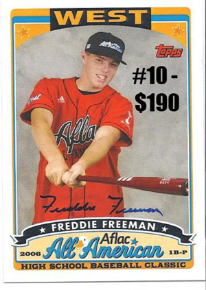 Top 10 eBay Baseball Card Sales: Freddie Freeman