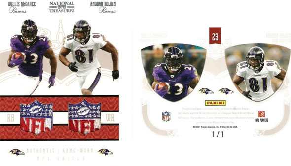 Big Time Hits: 2010 National Treasures Football 50