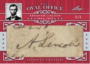 2012 Leaf Oval Office Cut Signature