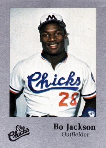 1986 Memphis Chicks Bo Jackson #10 silver 1