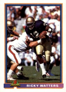 1991 Bowman Ricky Watters RC 1