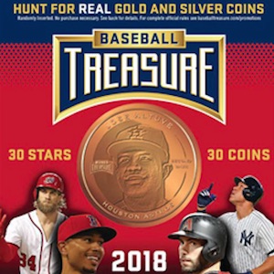 2018 Baseball Treasure MLB Coins