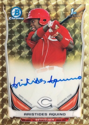 2014 Bowman Chrome Green Refractor Mookie Betts ROOKIE AUTO /75 #BCAP-MB PSA 9
