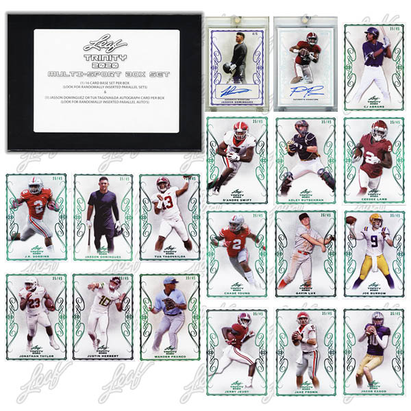 2020 Leaf Trinity Multi-Sport Box Set Trading Cards - Checklist Added