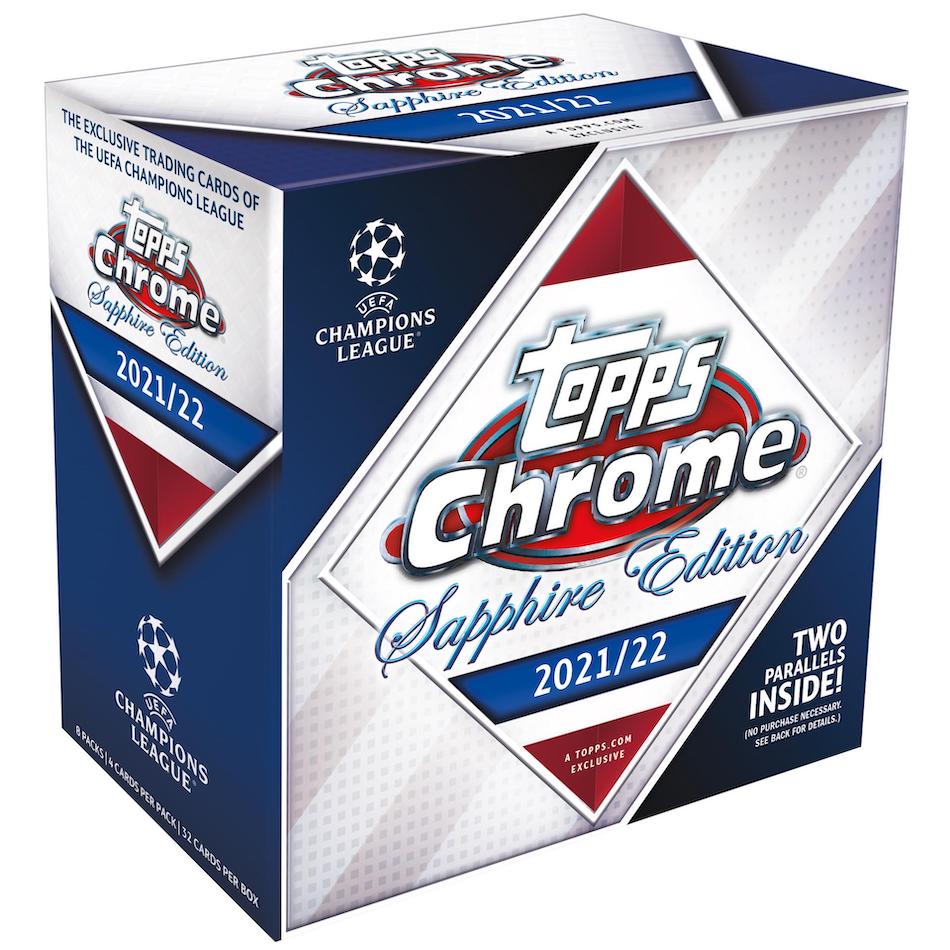 2021-22 Topps Chrome Sapphire Edition UEFA Champions League Soccer Cards Checklist & Odds