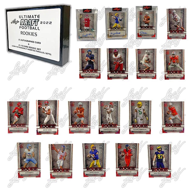 2022 Leaf Ultimate Draft Football Rookies Box Set Cards