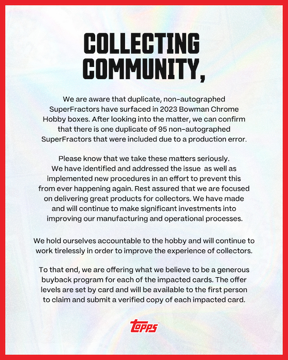 2023 Bowman Chrome Baseball Checklist, Set Info, Boxes, Teams